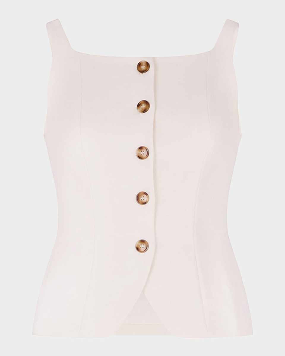 Sabina Tailored Button-Down Top